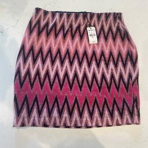 Chevron print mini skirt